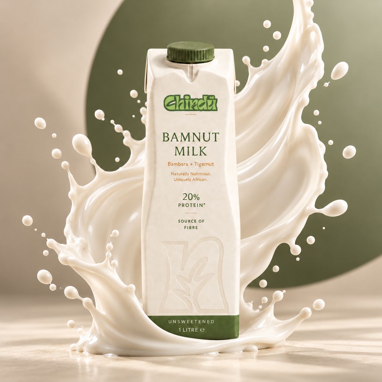 Bamnut Plant Drink, Bambara and tiger nut in one bottle.